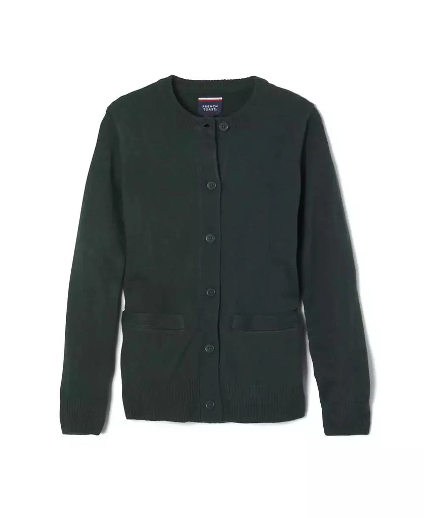 商品French Toast|Big Girls Anti-Pill Crew Neck Cardigan Sweater,价格¥237,第1张图片