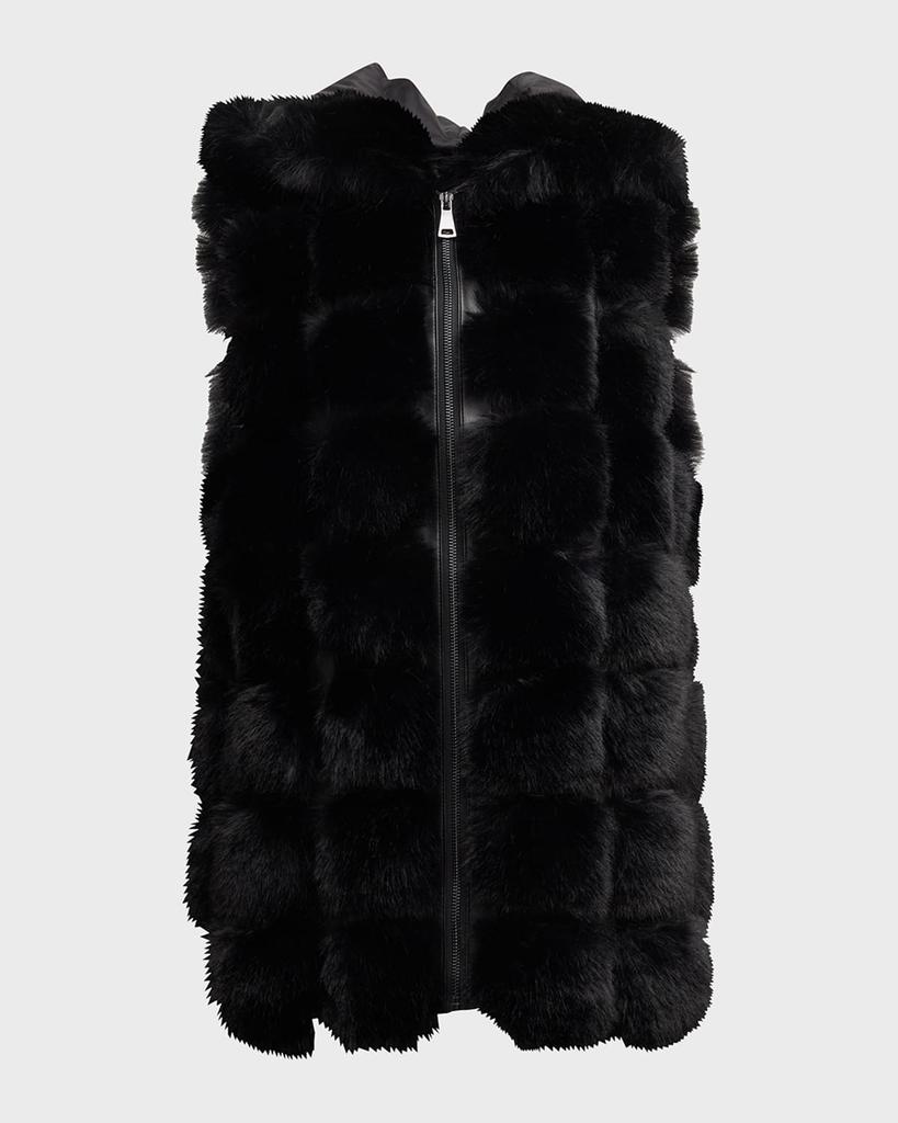 Kelli Kouri Aubelene Hooded Faux Fur Vest - Gilets - Free