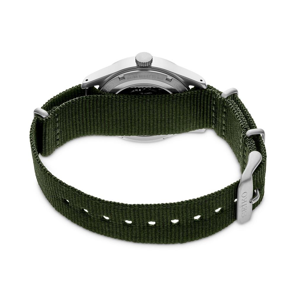 商品Seiko|Men's Automatic 5 Sports Green Nylon Strap Watch 43mm,价格¥1842,第5张图片详细描述
