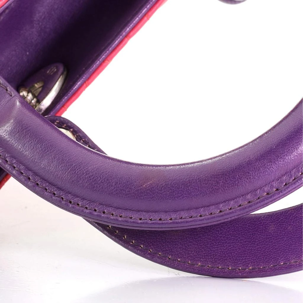 商品[二手商品] Dior|Christian Dior Tricolor Lady Dior Bag Cannage Quilt Grained Lambskin Medium,价格¥35852,第5张图片详细描述