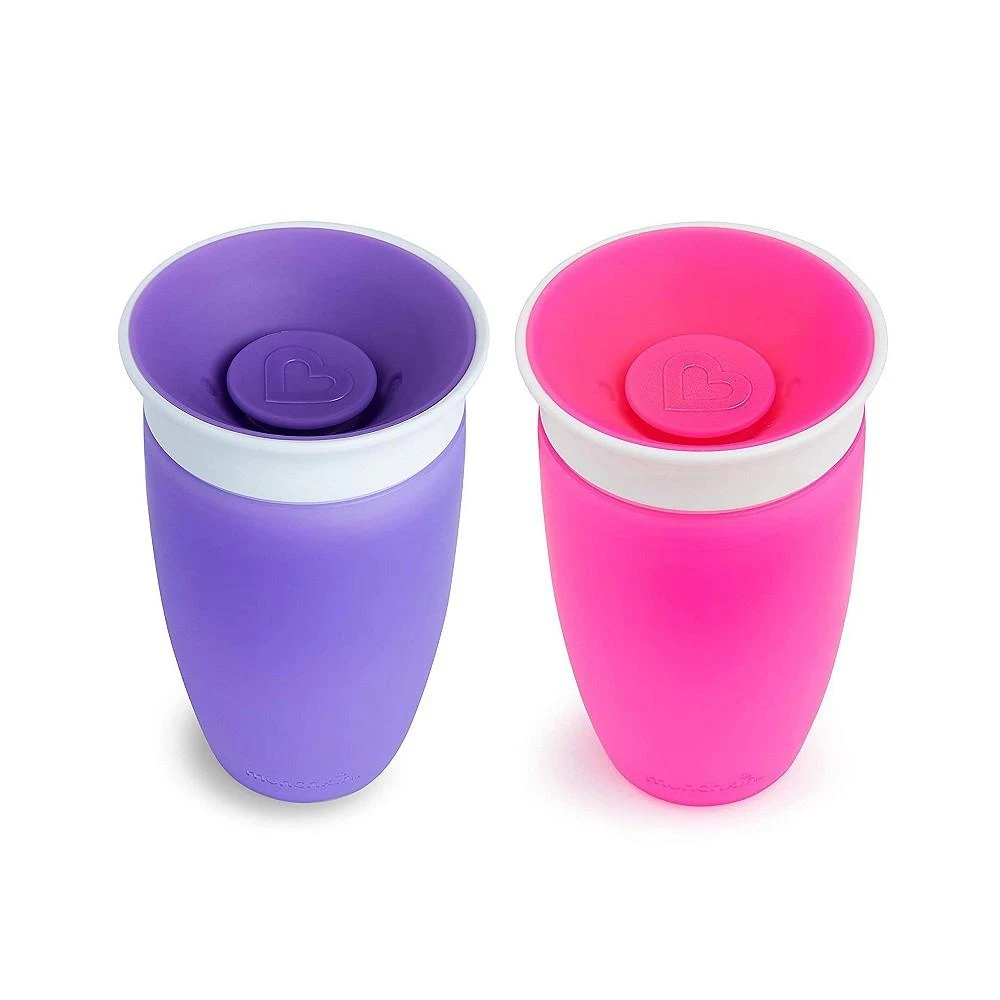 商品Munchkin|Miracle 360 Sippy Cup, Pink/Purple, 10 Oz, 2 Count,价格¥159,第1张图片