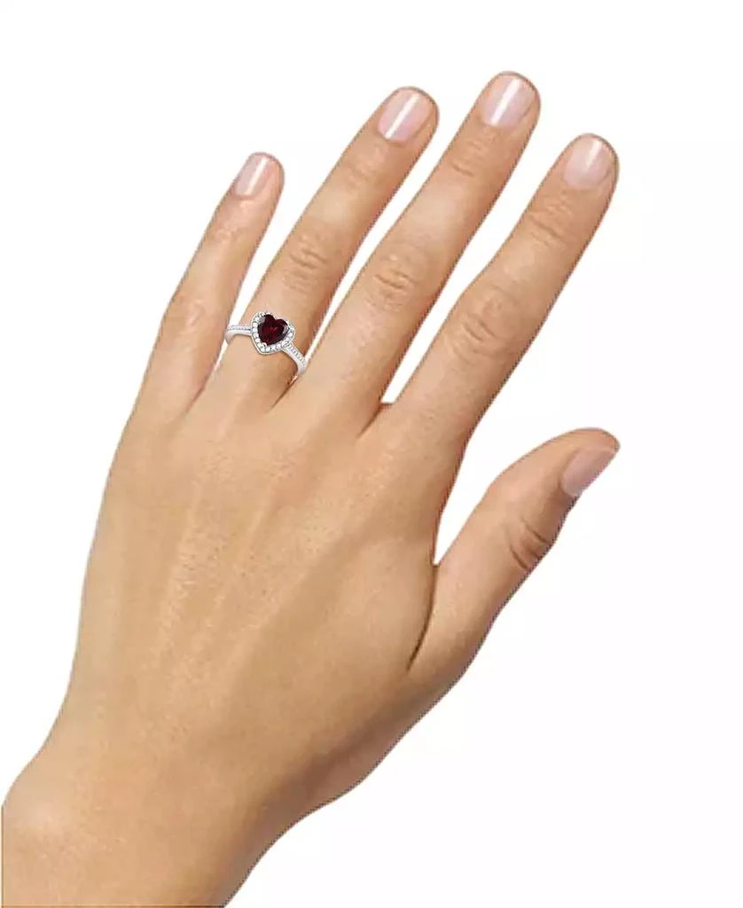3-Pc. Set Garnet: (4 ct. t.w.) & Lab-Grown White Sapphire (3/4 ct. t.w.)Amethyst (3-1/3 ct. t.w.) Heart Pendant Necklace, Ring, & Stud Earrings in Sterling Silver (Also in Additional Gemstones) 商品