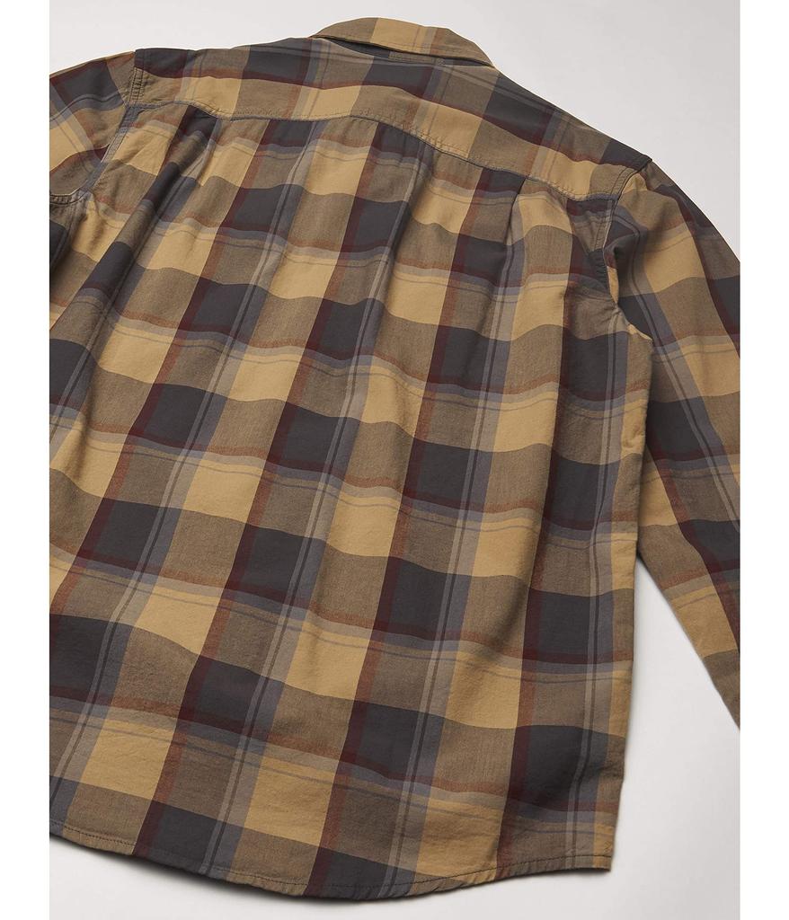 Men's Petite Original Fit Chambray Long-Sleeve Plaid Shirt商品第2张图片规格展示