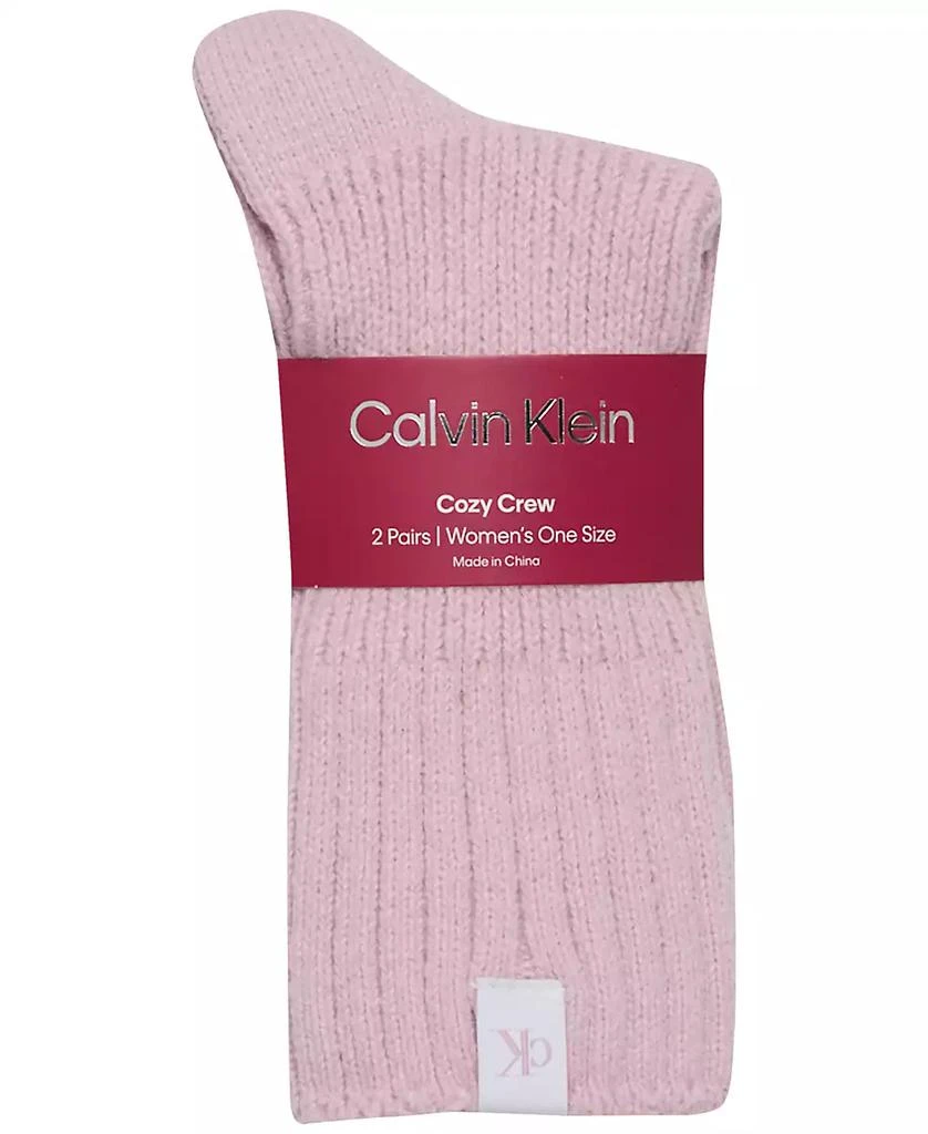 商品Calvin Klein|Women's 2-Pack Fluffy Crew Socks Set,价格¥74,第2张图片详细描述