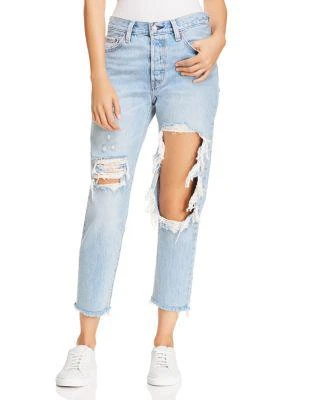 商品Levi's|501 Crop Straight Jeans in Bona Fide,价格¥428,第1张图片