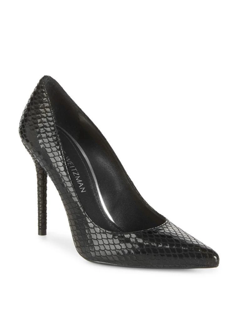 商品Stuart Weitzman|Nouveau Textured Leather Pumps,价格¥2045,第4张图片详细描述