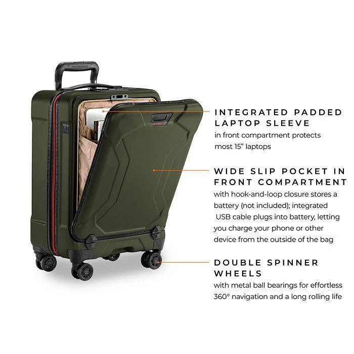 商品Briggs & Riley|The Torq Collection Domestic Carry-On Spinner,价格¥4152,第3张图片详细描述