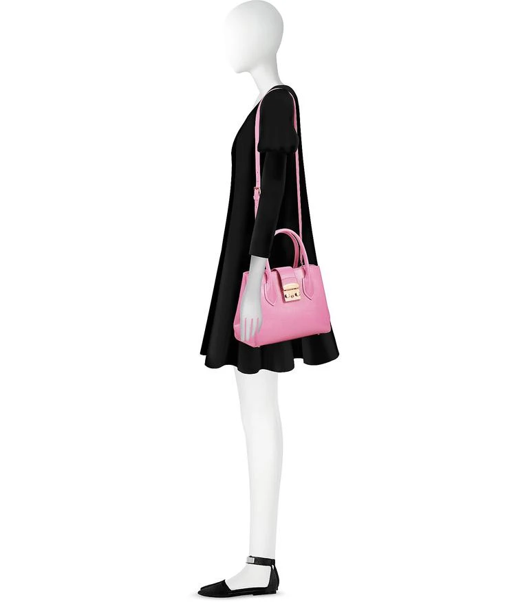 商品Furla|Furla 芙拉 兰花色皮革Metropolis小号手提包,价格¥1438,第3张图片详细描述