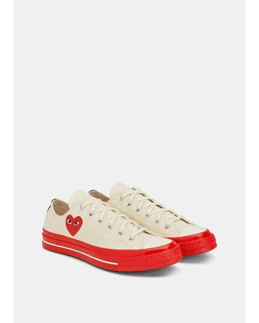 商品Comme des Garcons|COMME DES GARCONS PLAY X CONVERSE RED SOLE LOW TOP,价格¥1107,第4张图片详细描述