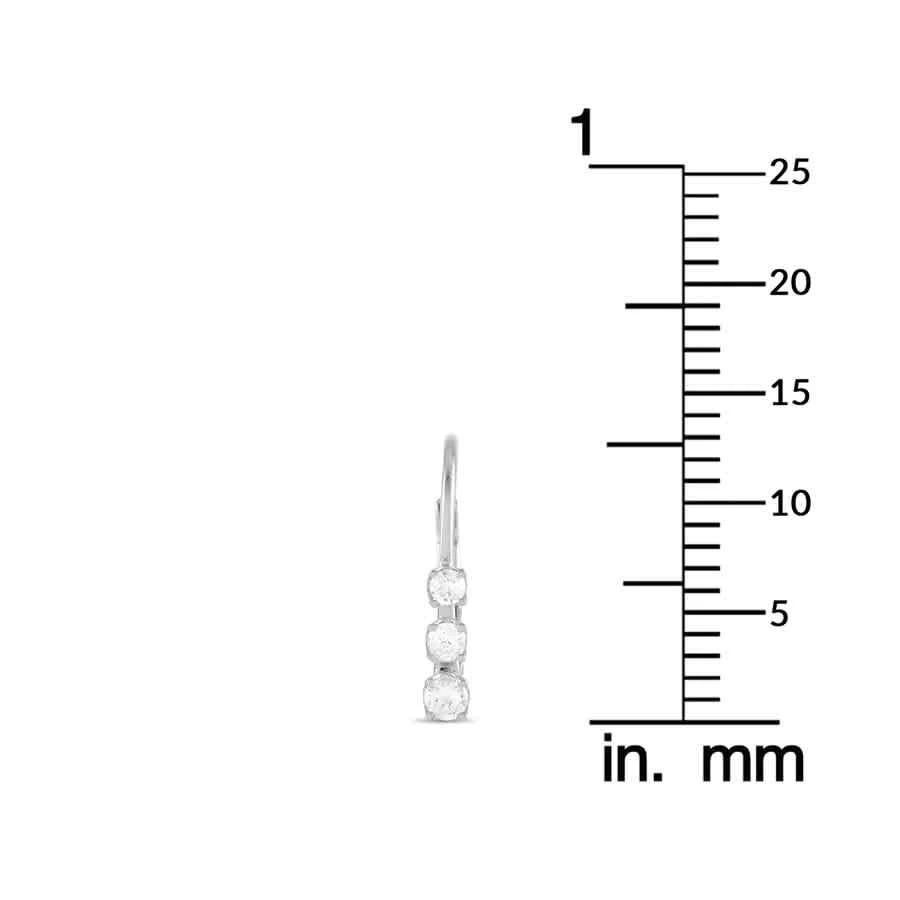 商品LB Exclusive|14K White Gold 0.25ct Diamond Earrings,价格¥2859,第3张图片详细描述