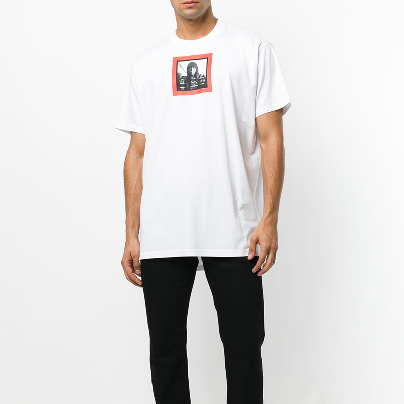 Givenchy 纪梵希 白色纯棉男士半袖T恤 17W7177651-100商品第4张图片规格展示
