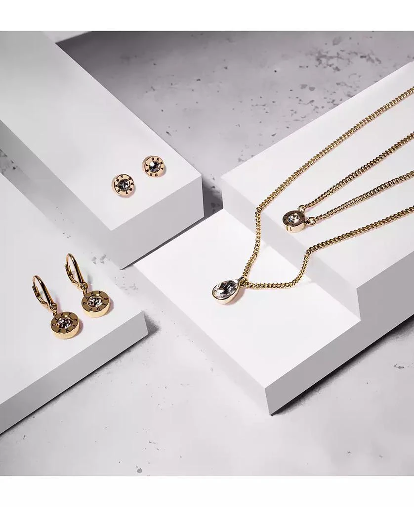 商品DKNY|Crystal Logo Drop Earrings,价格¥160,第3张图片详细描述