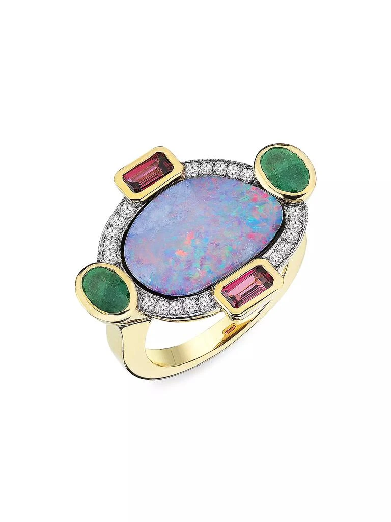 商品Melis Goral|Focus Two-Tone 14K Gold & Multi-Gemstone Ring,价格¥43086,第1张图片