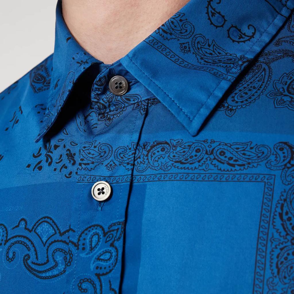 商品Kenzo|KENZO Men's Printed Casual Shirt - Royal Blue,价格¥675,第6张图片详细描述