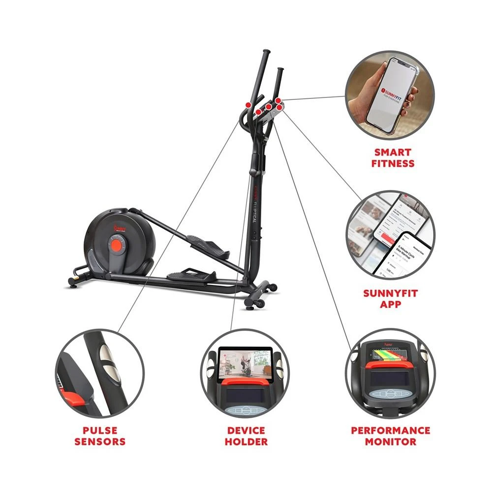商品Sunny Health & Fitness|Power Stride Advanced Elliptical Machine, Sf-E321006,价格¥10186,第3张图片详细描述