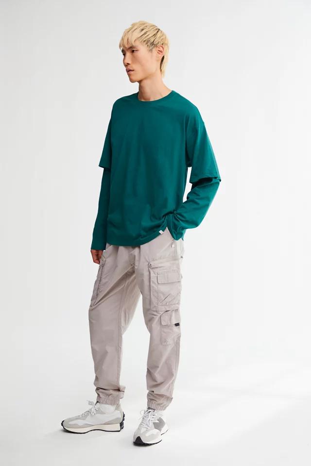 Standard Cloth Lightweight Double Layered Long Sleeve Tee商品第2张图片规格展示