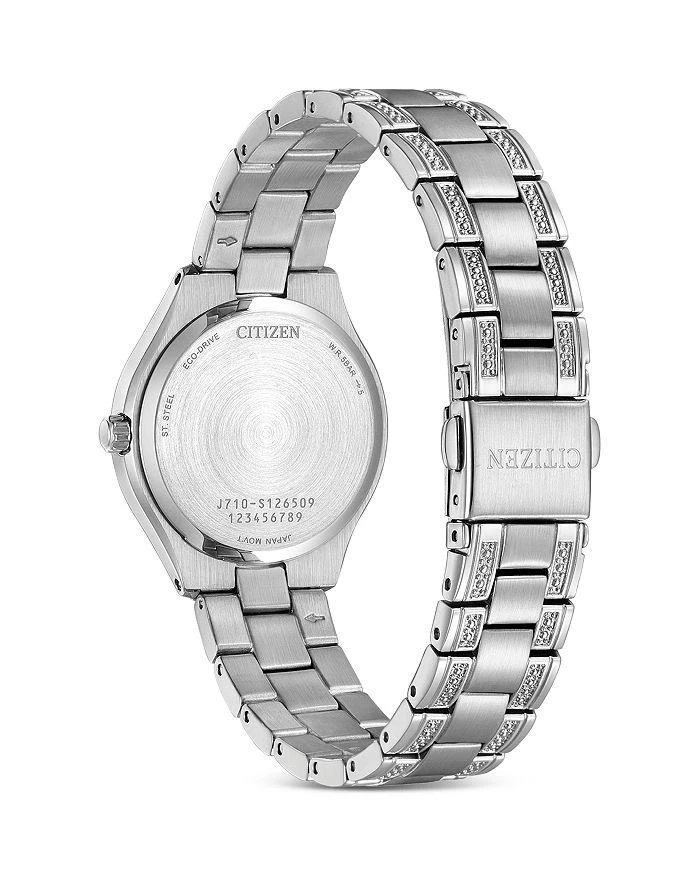 商品Citizen|Women's Crystal-Accent Stainless Steel Bracelet Watch, 30mm,价格¥2946,第4张图片详细描述