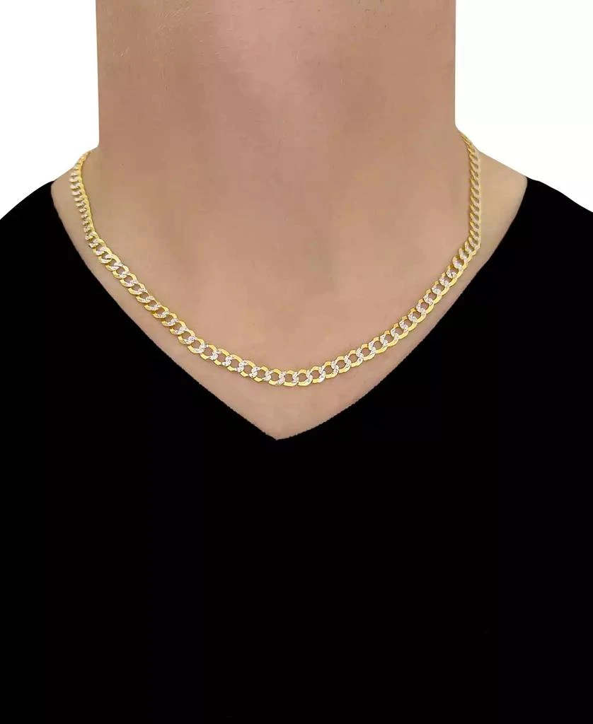 20" Two-Tone Open Curb Chain Necklace (5-3/4mm) in Solid 14k Gold & White Gold 商品