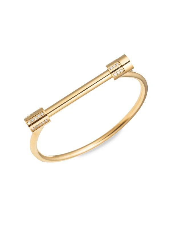商品Eye Candy LA|Luxe Goldtone Bar Cuff Bracelet,价格¥243,第1张图片
