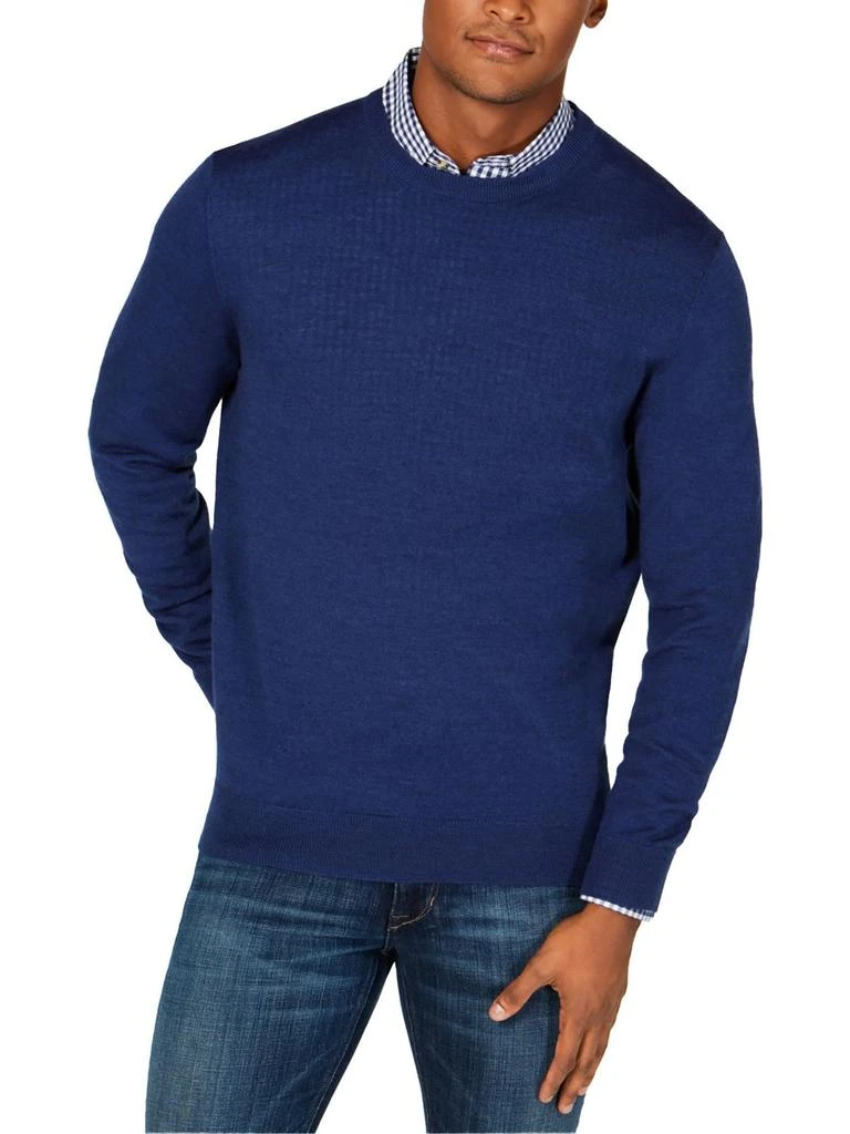 Mens Merino Wool Heathered Pullover Sweater 商品