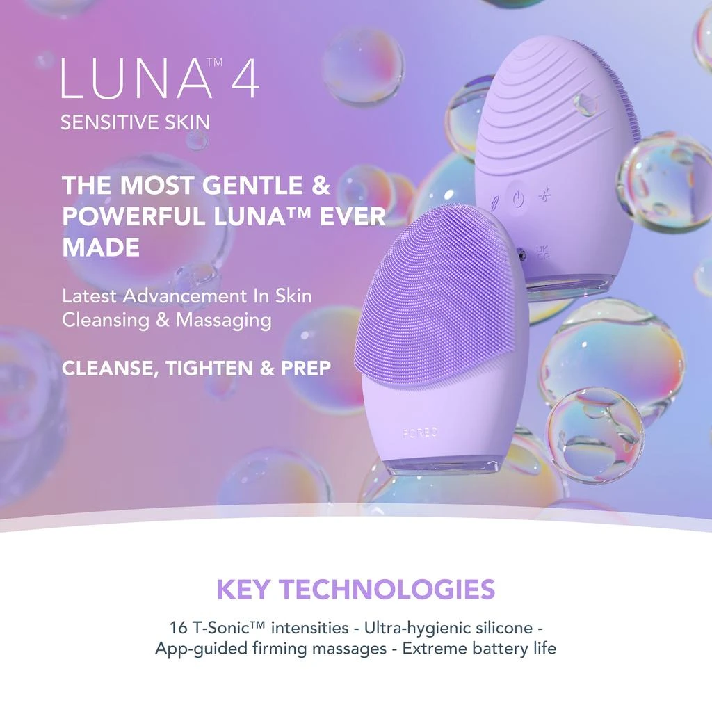 商品Foreo|FOREO LUNA 4 Smart Facial Cleansing and Firming Massage Device - Sensitive Skin,价格¥992,第2张图片详细描述