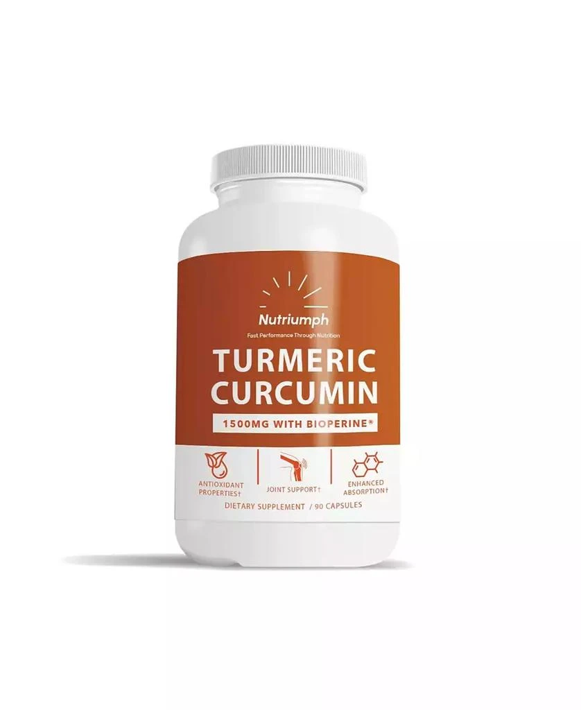 商品Nutriumph|TURMERIC CURCUMIN w/ Bioperine for better absorption - Joint Support & Potent Antioxidant Supplement, Healthy Inflammatory Support High Potency 95% Curcuminoids | 90 capsules,价格¥134,第1张图片