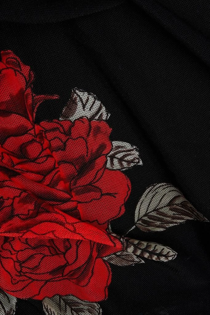 商品Ganni|Ruched floral-print stretch-mesh mini dress,价格¥963,第2张图片详细描述