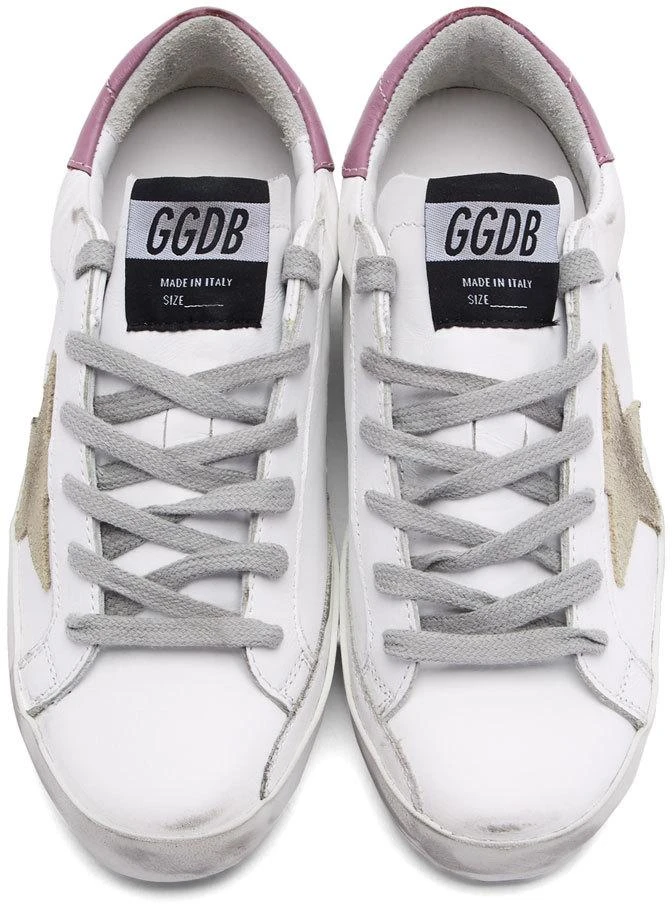 商品Golden Goose|SSENSE Exclusive White & Pink Superstar Sneakers,价格¥4816,第5张图片详细描述