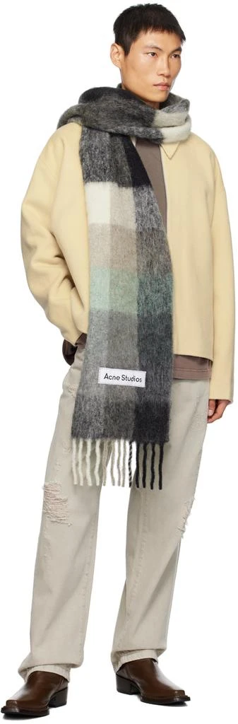 商品Acne Studios|Green & Gray Check Scarf,价格¥2386,第3�张图片详细描述