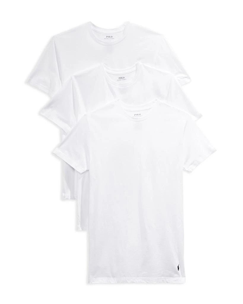 商品Ralph Lauren|Cotton Solid Classic Fit Crewneck Undershirts, Pack of 5,价格¥469,第1张图片