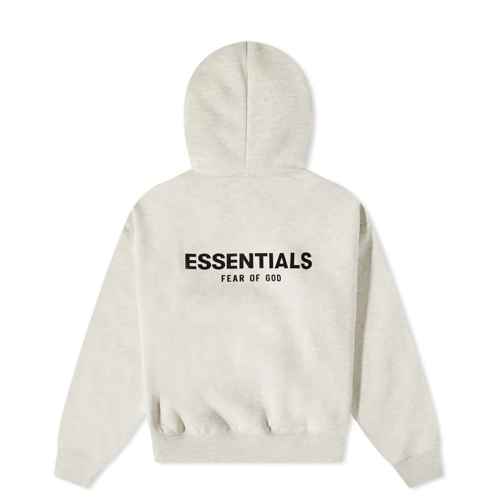 商品Essentials|FEAR OF GOD ESSENTIALS Kids Logo Popover Hoody - Light Oatmeal,价格¥511,第2张图片详细描述
