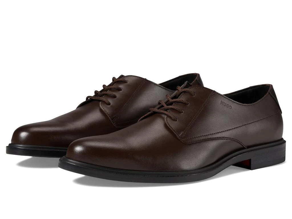 商品Hugo Boss|Kerr Brushed Leather Derby Shoes,价格¥1128,第1张图片