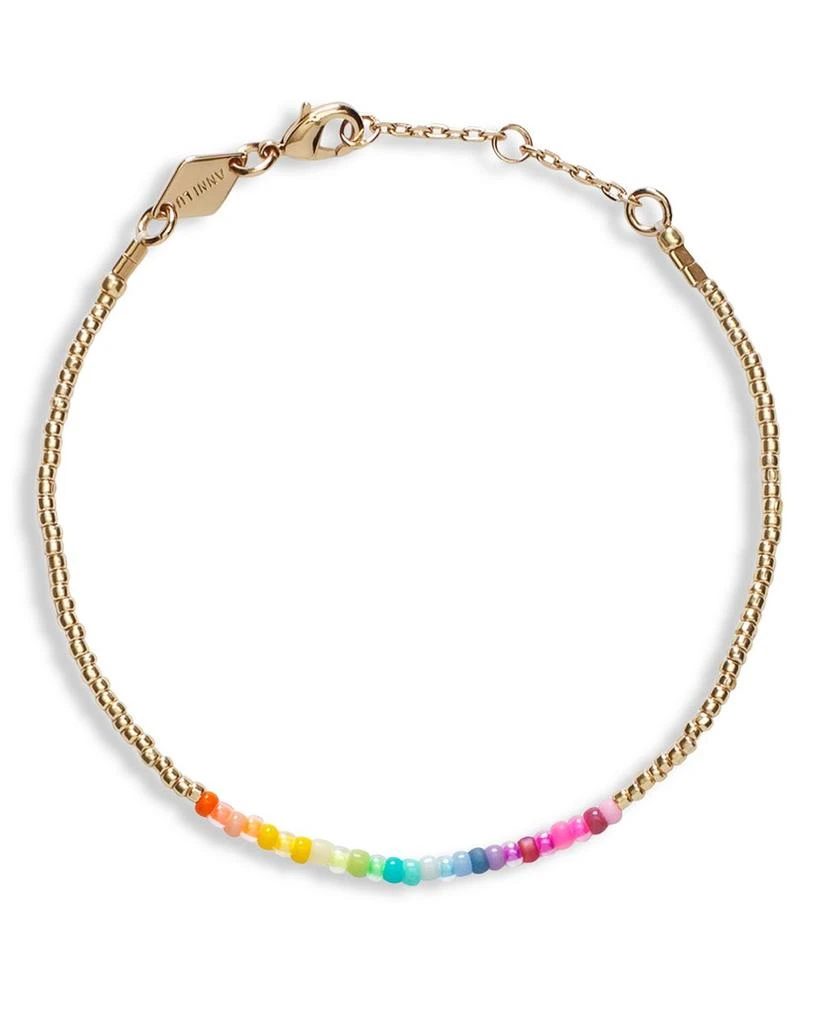 商品Anni Lu|Golden Rainbow Beaded Bracelet in 18K Gold Plated,价格¥472,第1张图片详细描述