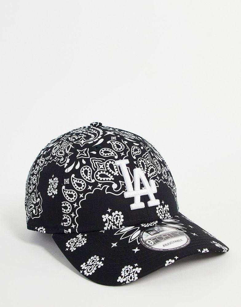 New Era MLB 9Forty New York Yankees paisley unisex cap in black exclusive at ASOS商品第1张图片规格展示