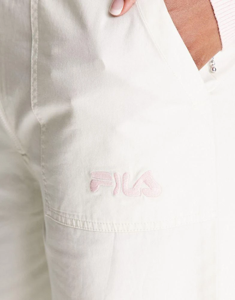 商品Fila|Fila contrast stitching cargo pants in white,价格¥114,第3张图片详细描述