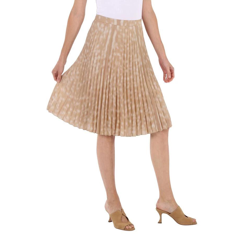商品Burberry|Beige Deer Print Pleated Skirt,价格¥902,第2张图片详细描述