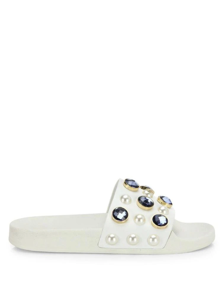 商品Tory Burch|Vail Jeweled Leather Slides,价格¥675,第5张图片详细描述