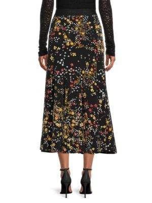 商品Karl Lagerfeld Paris|Floral Midi A Line Skirt,价格¥263,第2张图片详细描述