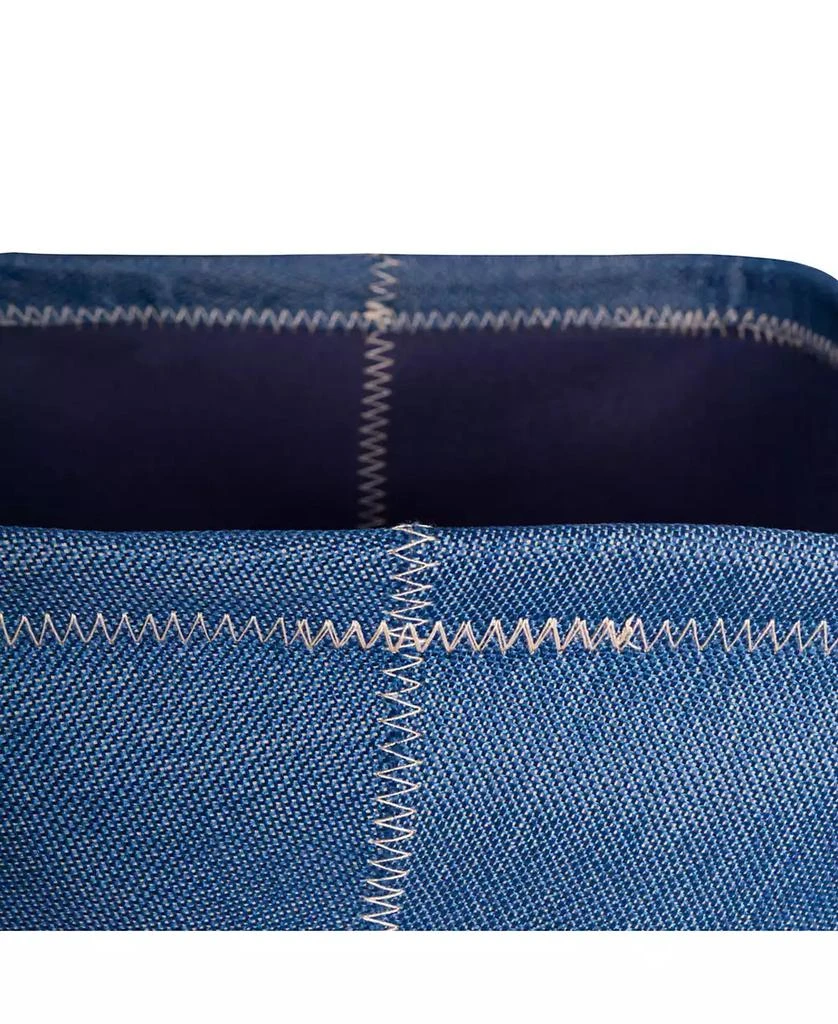 商品Design Imports|Polyester Bin Zig-Zag Stitch Variegated Trapezoid Set of 2,价格¥163,第3张图片详细描述