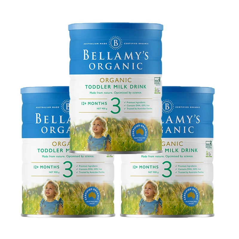 Bellamys Organic贝拉米3段（12-36个月）有机婴儿奶粉900g/罐 新旧版本��随机发（保税仓发货）（预售3个工作日内发货） 商品