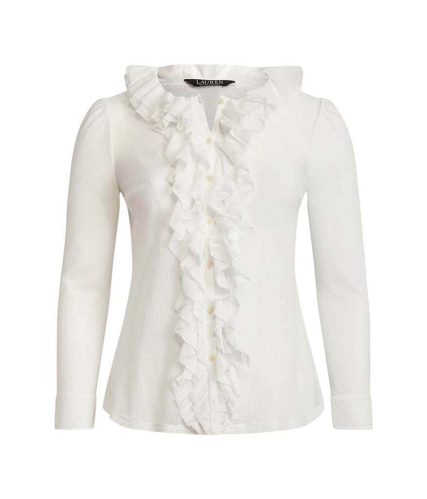 商品Ralph Lauren|Plus Size Ruffle-Trim Tulle Cardigan,价格¥538,第5张图片详细描述