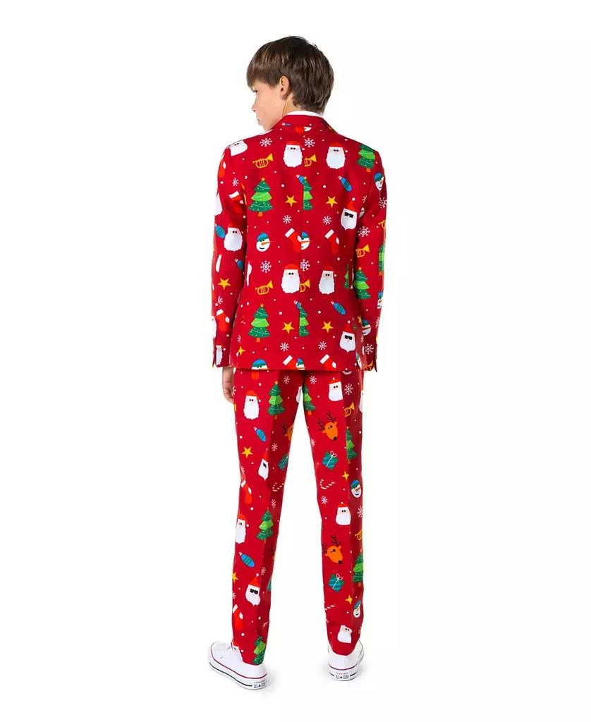 商品OppoSuits|Big Boys Festivity Christmas Party Outfit Including Blazer, Pants and Tie Suit Set,价格¥823,第2张图片详细描述