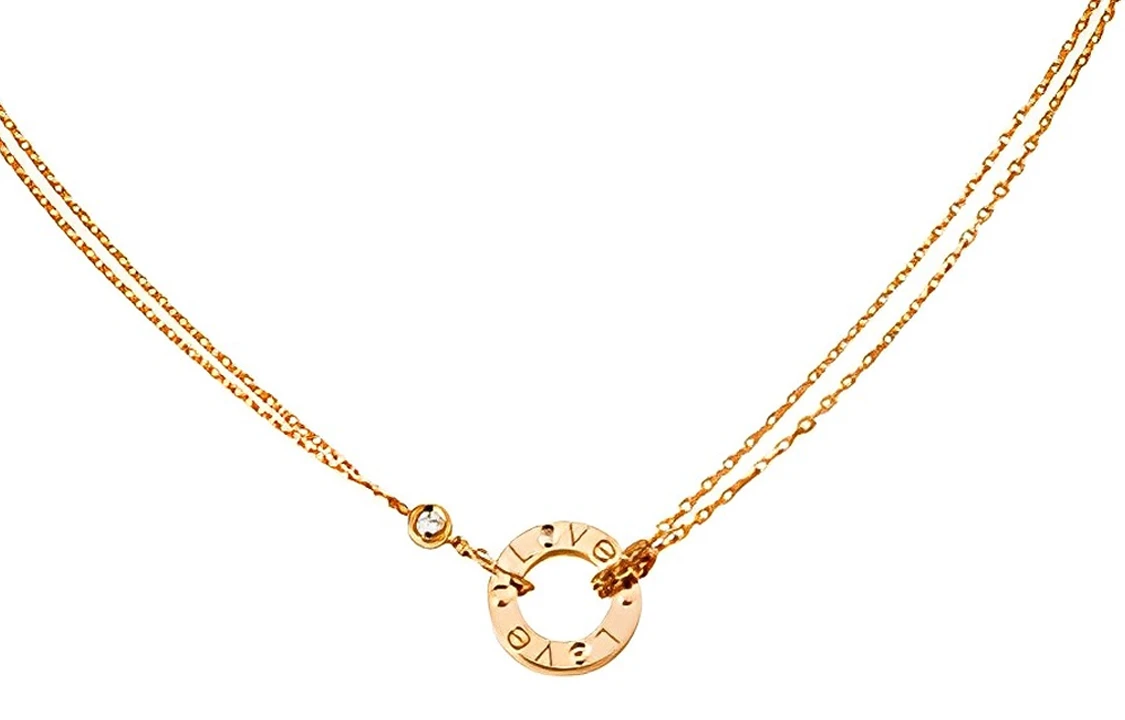 商品[国内直发] Cartier|CARTIER卡地亚 LOVE系列 高端新颖 18k玫瑰金 项链 女款 玫瑰金色,价格¥19358,第4张图片详细描述