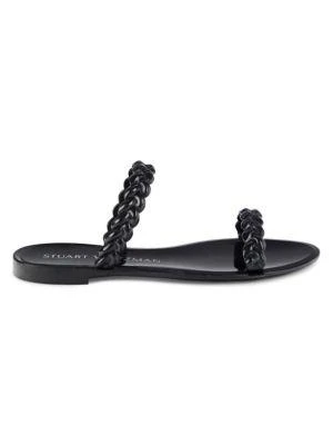 商品Stuart Weitzman|Sawyer Braided Jelly Flat Sandals,价格¥525,第1张图片