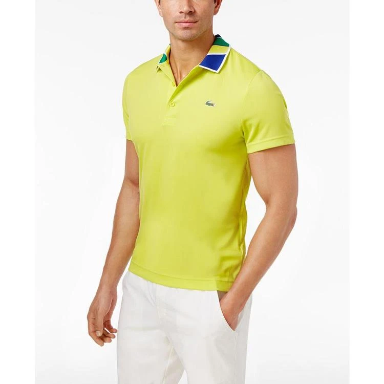 商品Lacoste|Men's Jacquard-Collar UltraDry Performance Polo,价格¥263,第2张图片详细描述