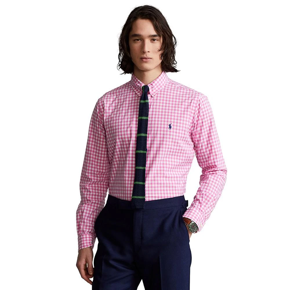 商品Ralph Lauren|Men's Slim Fit Plaid Stretch Poplin Shirt,价格¥449,第1张图片