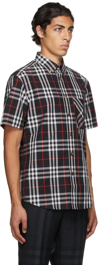 商品Burberry|黑色格纹短袖衬衫,价格¥4334,第2张图片详细描述