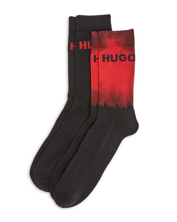 商品Hugo Boss|Ribbed Cotton Blend Crew Socks, Pack of 2,价格¥105,第1张图片