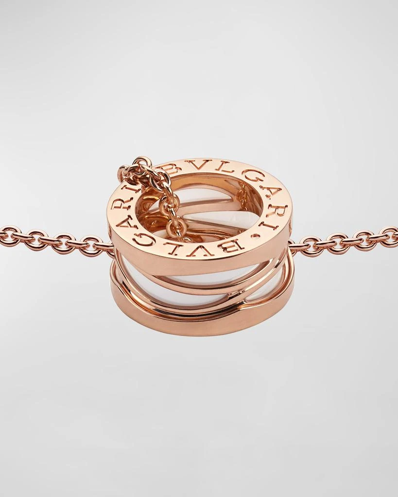 商品BVLGARI|B.Zero1 18k Rose Gold White Ceramic Charm Necklace,价格¥30597,第4张图片详细描述