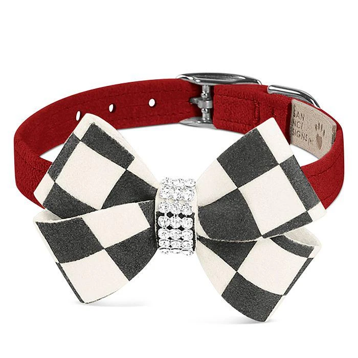 商品Susan Lanci Designs|Windsor Check Nouveau Bow 1/2" Collar,价格¥440,第1张图片